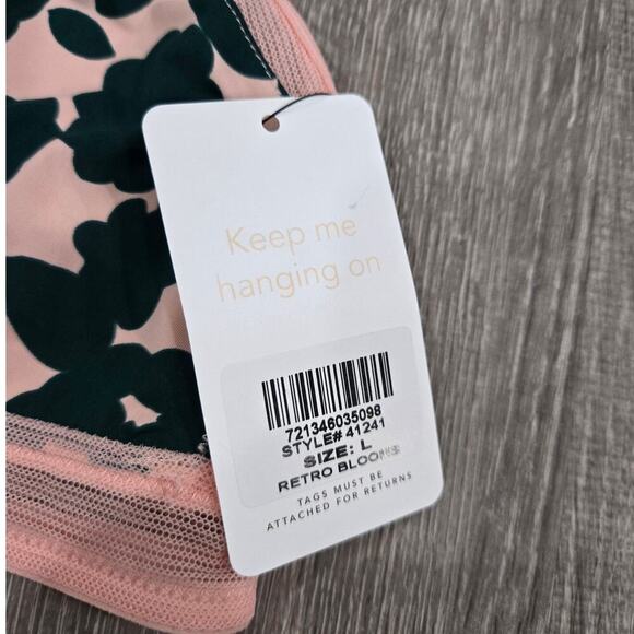 NWT Lively Mesh Trim Retro Blooms Bralette size L - Picture 3 of 6